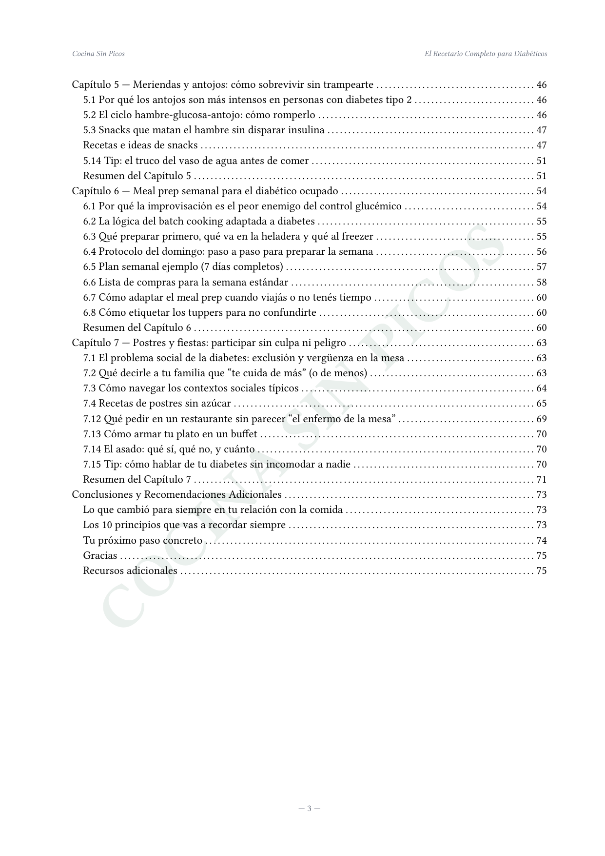 Página interior de Cocina Sin Picos